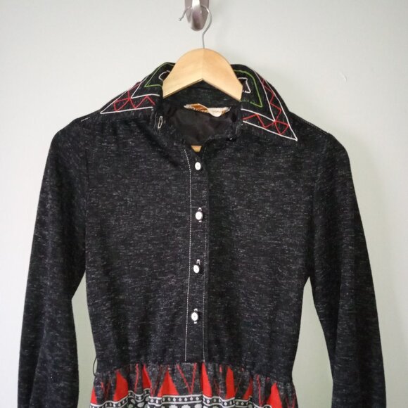 Vintage rare 1970s Howard Wolf Midi Dress - Picture 3 of 6